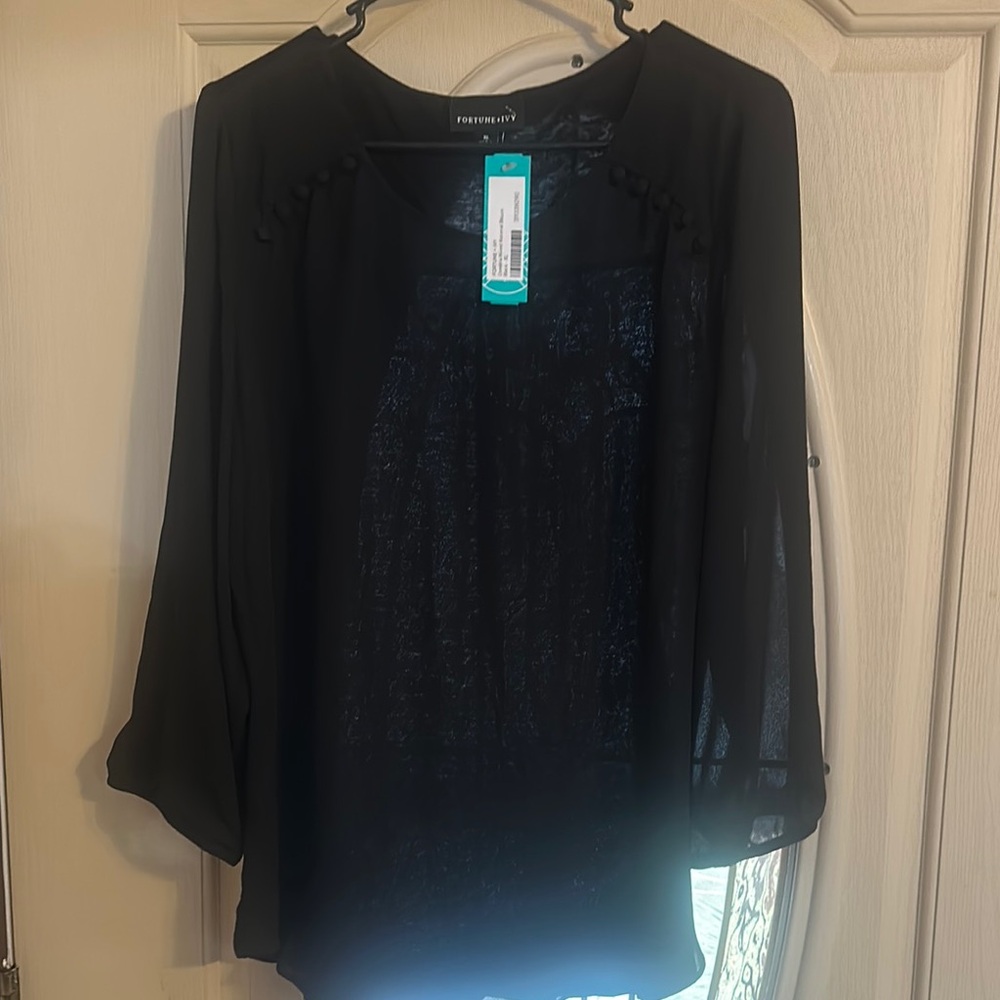 Black Sheer Blouse
